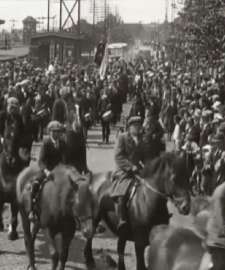 Filmstill uit Huldiging Sjef van run, Boxtel 1935