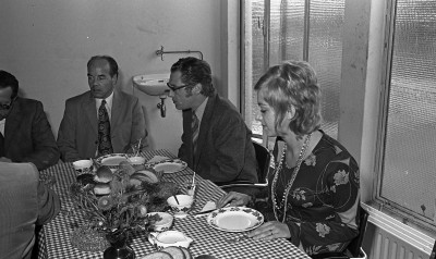 Koffietafel bij Heuvelstaal N.V., Vught 1972