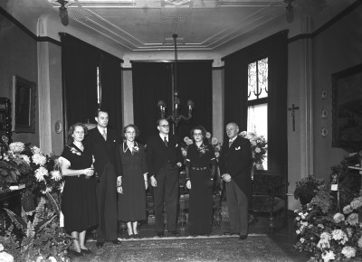 De jubilarissen op een rij. Cuijk, 1950