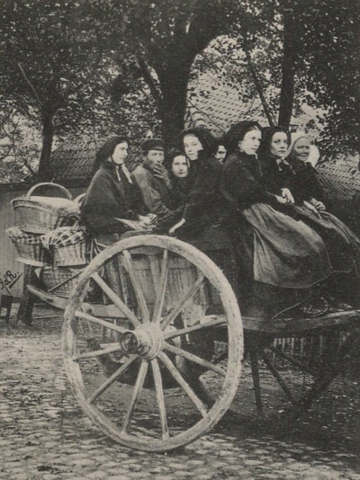 Op de hoogkar terug van de Bossche markt, Vught ca. 1901
