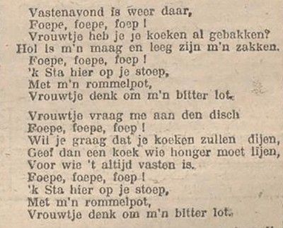 Rommelpotversje uit 1925