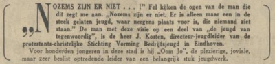 Uit Trouw 25 okt 1961: Nozems zijn er niet, alleen jongeren waar nergens plaats voor is