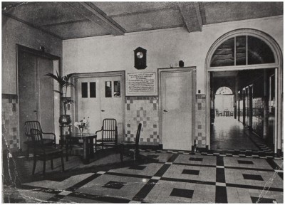 Het interieur van het ziekenhuis in 1935