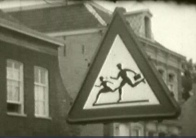 Filmstill uit Dorpsfilm Baardwijk, 1960 (collectie Streekarchief Langstraat Heusden Altena nr. 332)