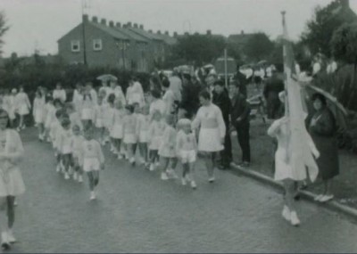 Filmstill uit Dorpsfilm Rijswijk, 1967 (collectie Streekarchief Langstraat Heusden Altena nr. 368)