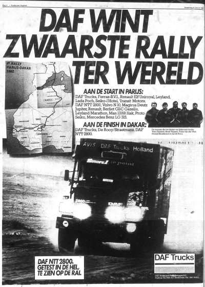 DAF wint Parijs-Dakar