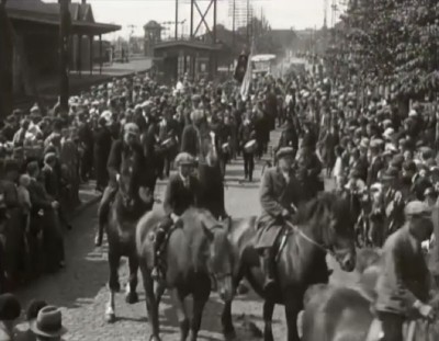 Filmstill uit Huldiging Sjef van run, Boxtel 1935