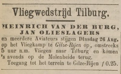 Artikel in de Bredasche courant.