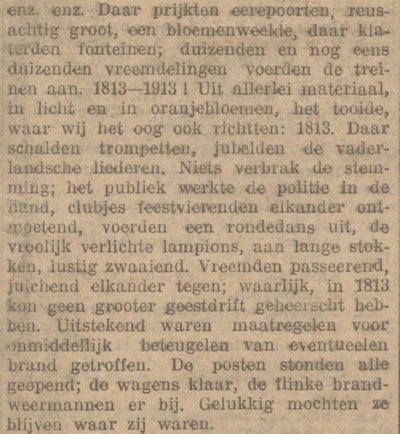 Artikel uit Het Vaderland 30-09-1913