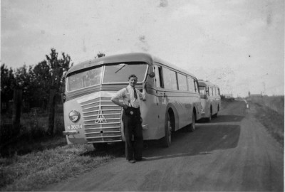 Magirus bus met Hainje carrosserie, Grave 1939 (foto: H. van de Berg, collectie BHIC nr. 2126-000260)
