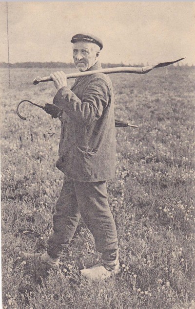 Brabantse boer, prentbriefkaart ca. 1912 (foto: fotograaf onbekend/ Ontginningen te Hilvarenbeek)