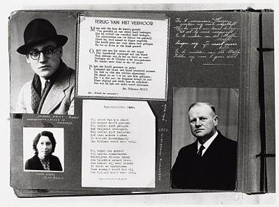 Pagina uit een album van verzetsvrouw Leonie van Harssel.