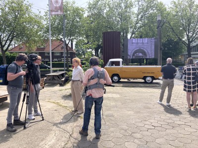 Opnames van Een Oogje op Brabant op de Noordkade in Veghel, 10 mei 2024 (foto: Johan van Kempen/Beeldland)