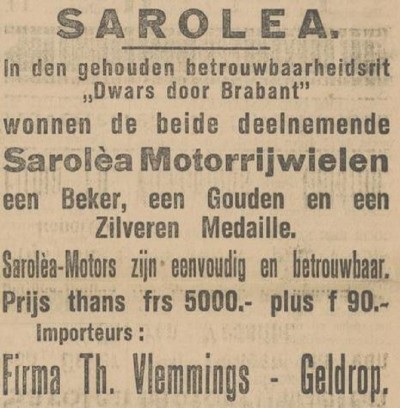 Advertentie van Th. Vlemmings, Geldrop (De Zuid-Willemsvaart 14 juli 1921 via Delpher)