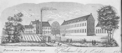 Fabriek van Fentener van Vlissingen in 1854