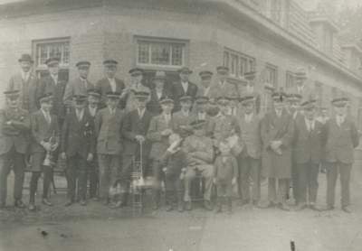 Muzikanten van Fanfare Somerens Lust ter gelegenheid van de Kermis , 6-1930