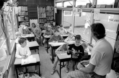 De kermisschool op de kermis in Tilburg, 1988