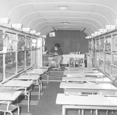 Interieur rijdende school