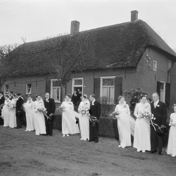 foto: Zesvoudig huwelijk, Heukelom 1954